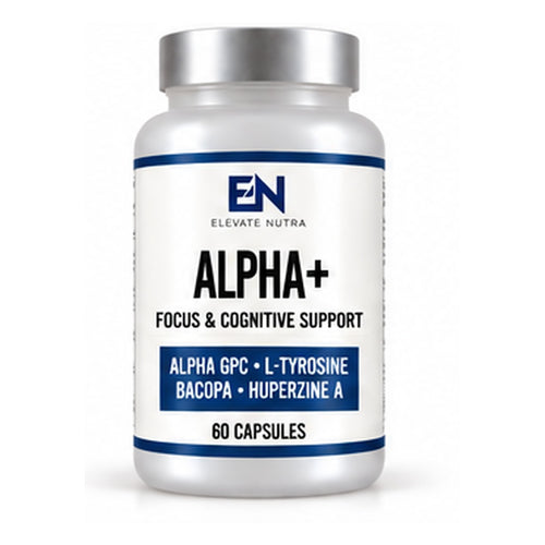 Elevate Nutra Alpha+ Botanical Complex with Tongkat Ali & Fadogia 60 Capsules bottle