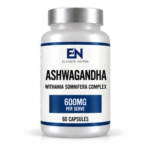 Elevate Nutra Ashwagandha 600mg 60 Capsules bottle